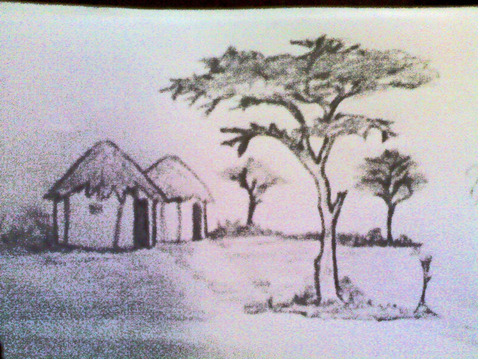 Pencil Sketch Village Drawing Pencildrawing2019 In this drawing tutorial i used just 2b pencil and use a4 sheet. pencildrawing2019