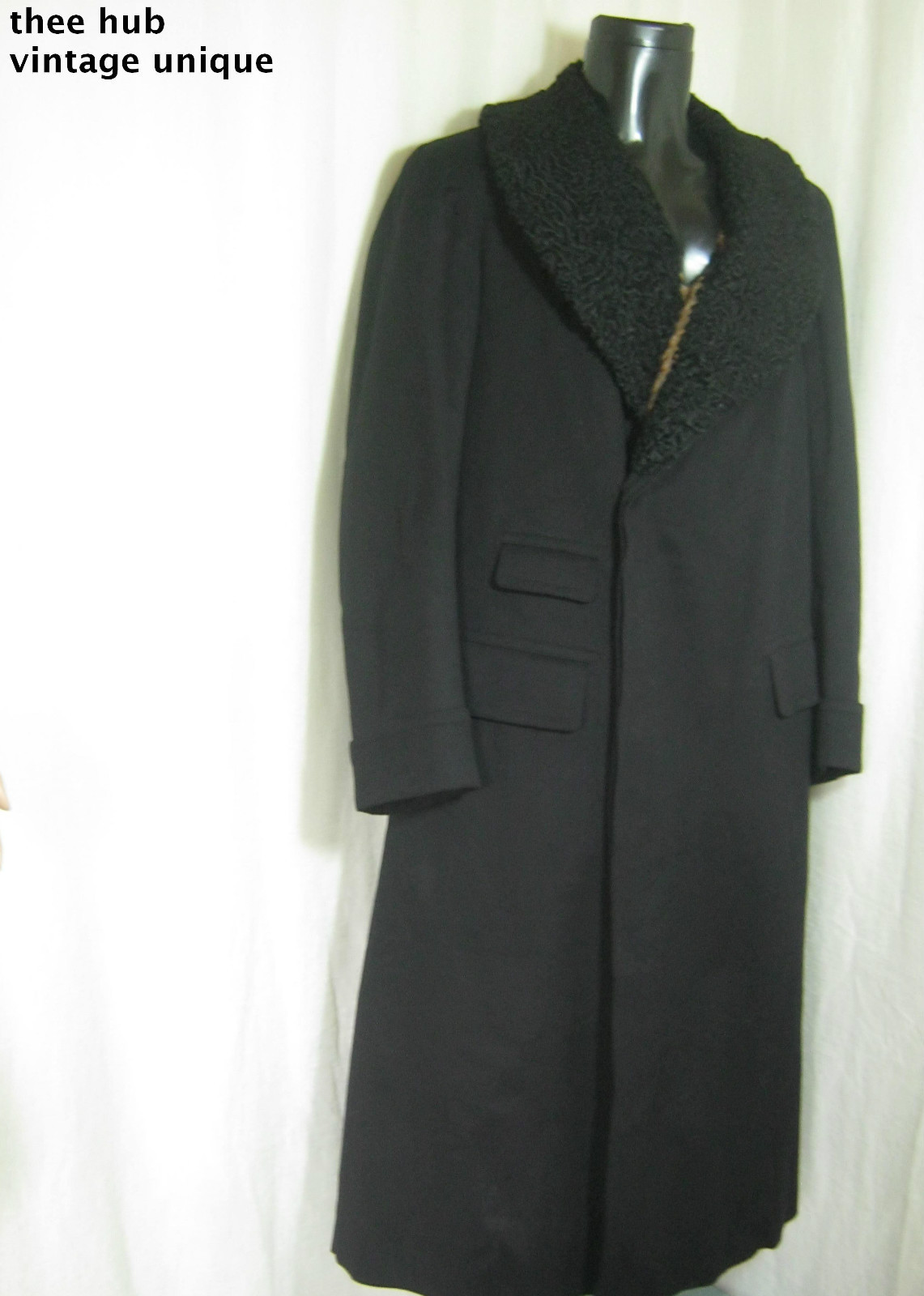 The Shoe AristoCat Vintage Gentleman's Astrakhan overcoat from 1907