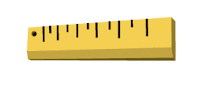 ruler representing distance in the metric system
