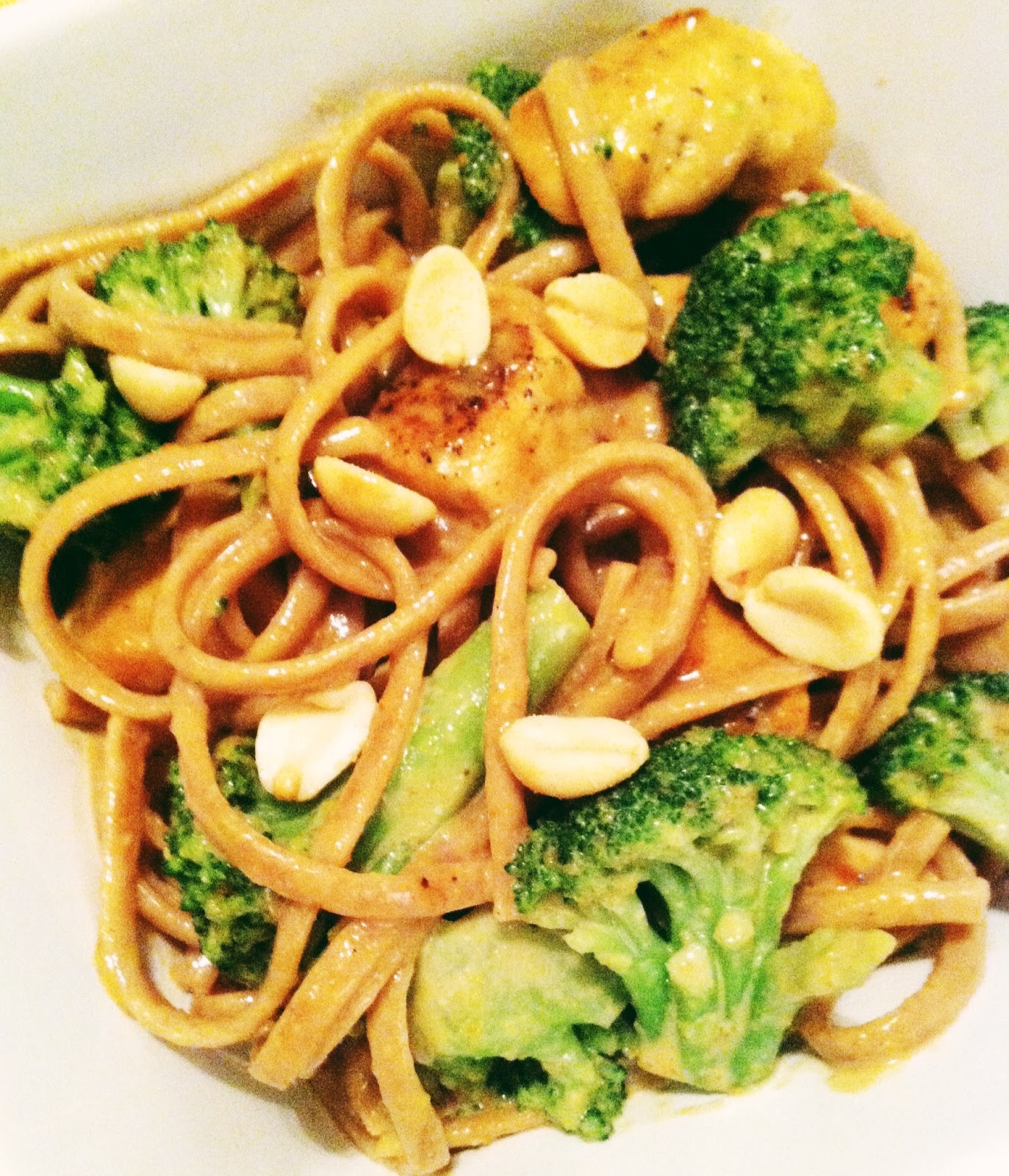 little kitchie quick and easy peanut noodles with chicken and broccoli