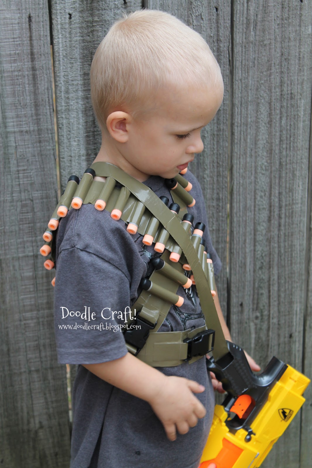 Doodlecraft Duct Tape Bullet Bandolier Belt and Utility Vest!