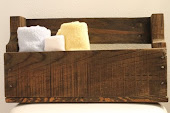 Half-Size Stained Pallet Shelf