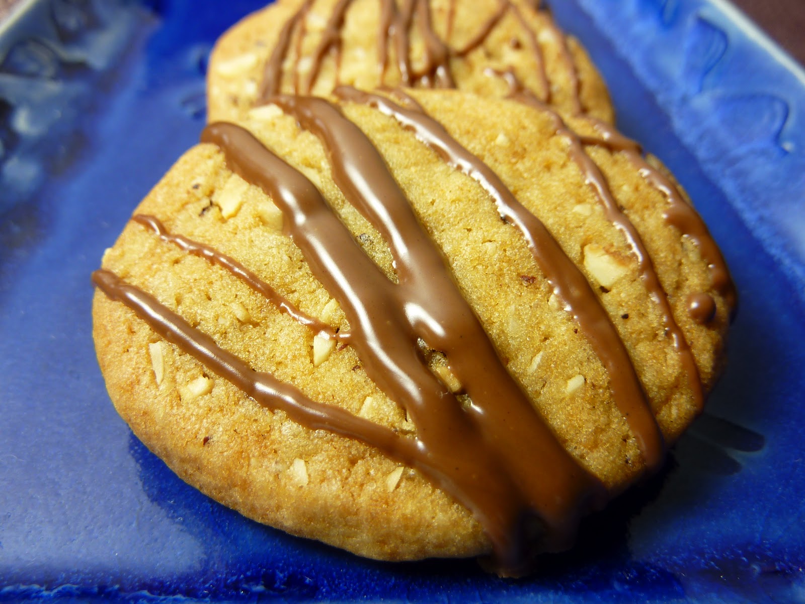 Cookies on Friday Chocolate Drizzled Hazelnut Refrigerator Cookies