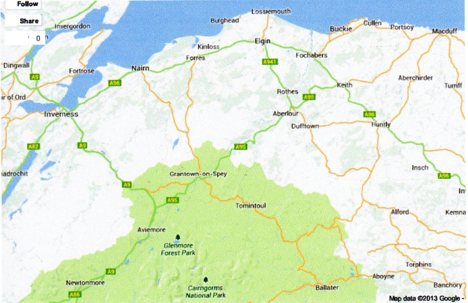 you can just see invergordon in the very top left of the map above and banchory is in the bottom right corner up deeside and over the lecht you can just see invergordon in the very top left of the map above and banchory is in the bottom right corner up deeside and over the lecht