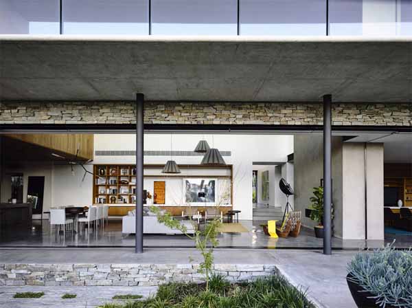 Open to Interior Concrete House By Matt Gibson Architecture main entrance