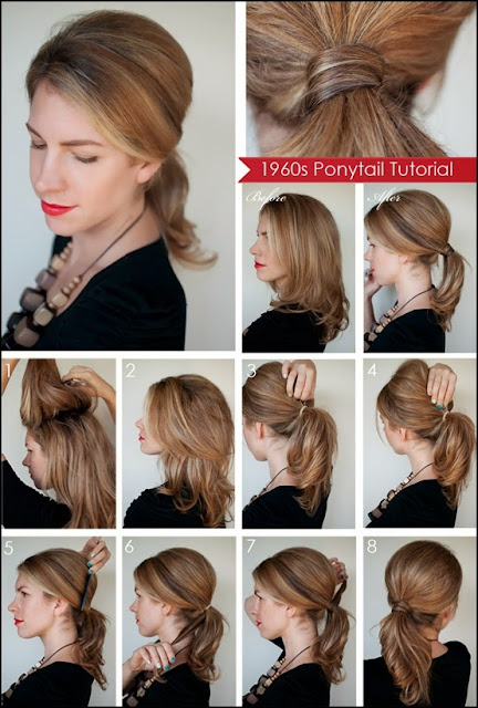 ponytail tutorial easy updos