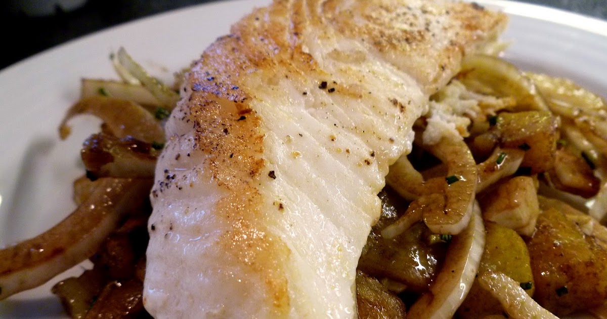 100 Mile Radius Halibut with Warm Fennel and Japanese Yam Salad