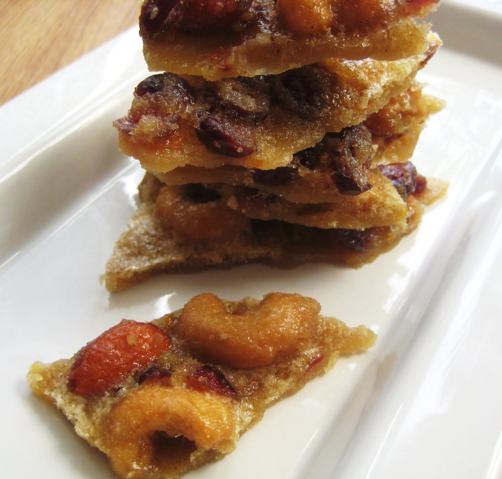 My Fare Foodie. Cosmo Crunch Mixed Nut Brittle with Cranberries and