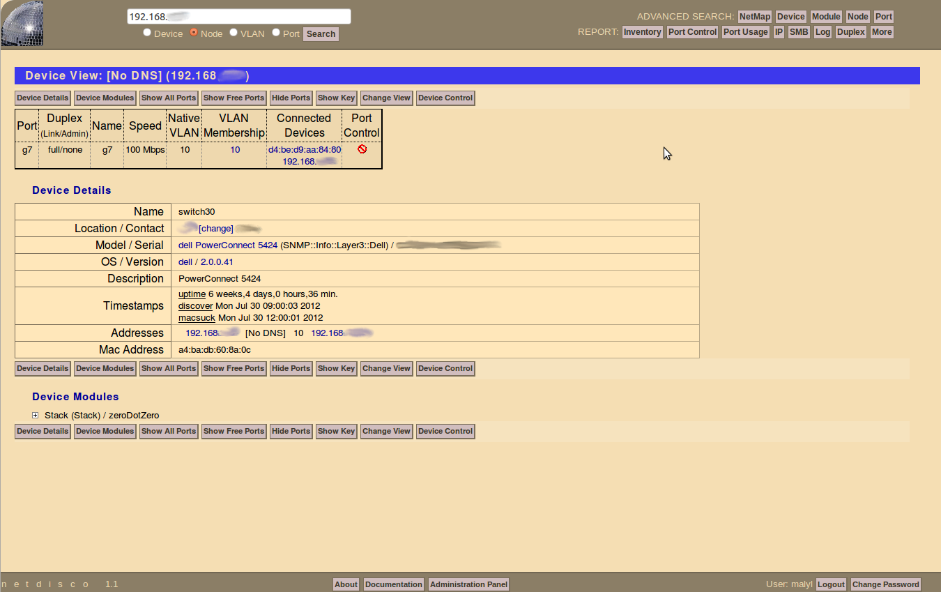 SmEjDiL Blog Netdisco v praxi