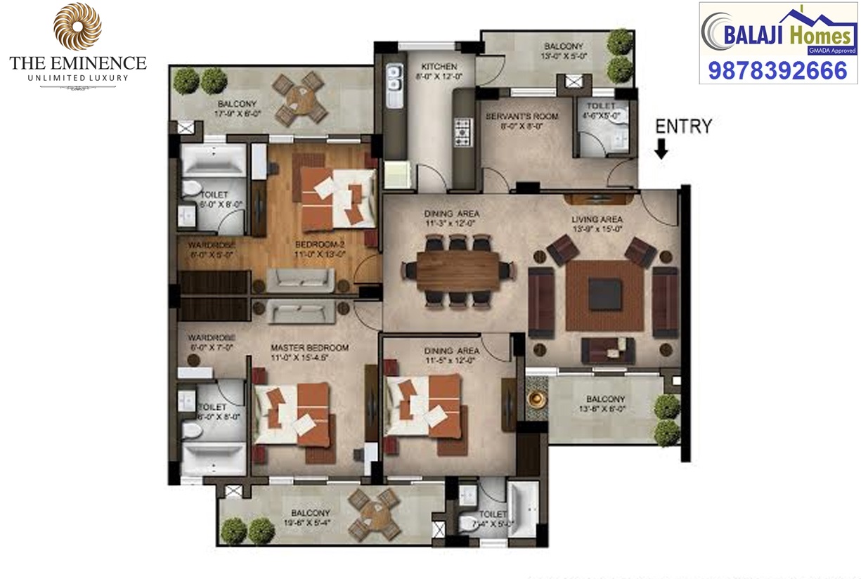 THE EMINENCE ZIRAKPUR 2,3 BHK FLATS IN ZIRAKPUR THE EMINENCE