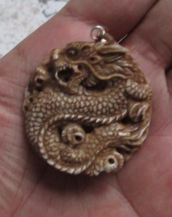 Chinese Dragon Carved Bone Pendants Chinese Dragon Carved Bone Pendants