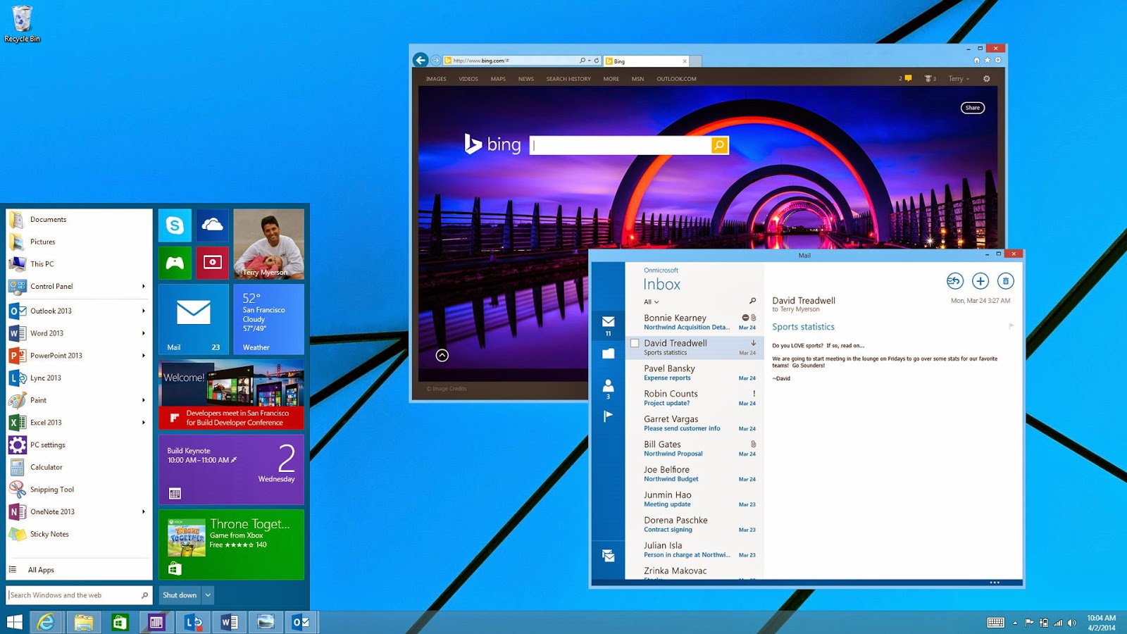 Windows 9 First Look of Feature, Design, Apps