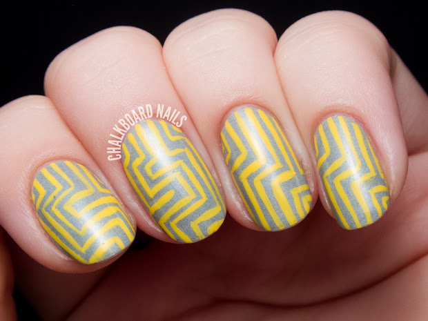 yellow and grey angular pattern