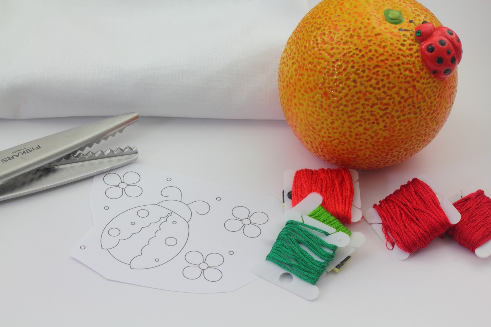 Big b ladybug embroidery project part one