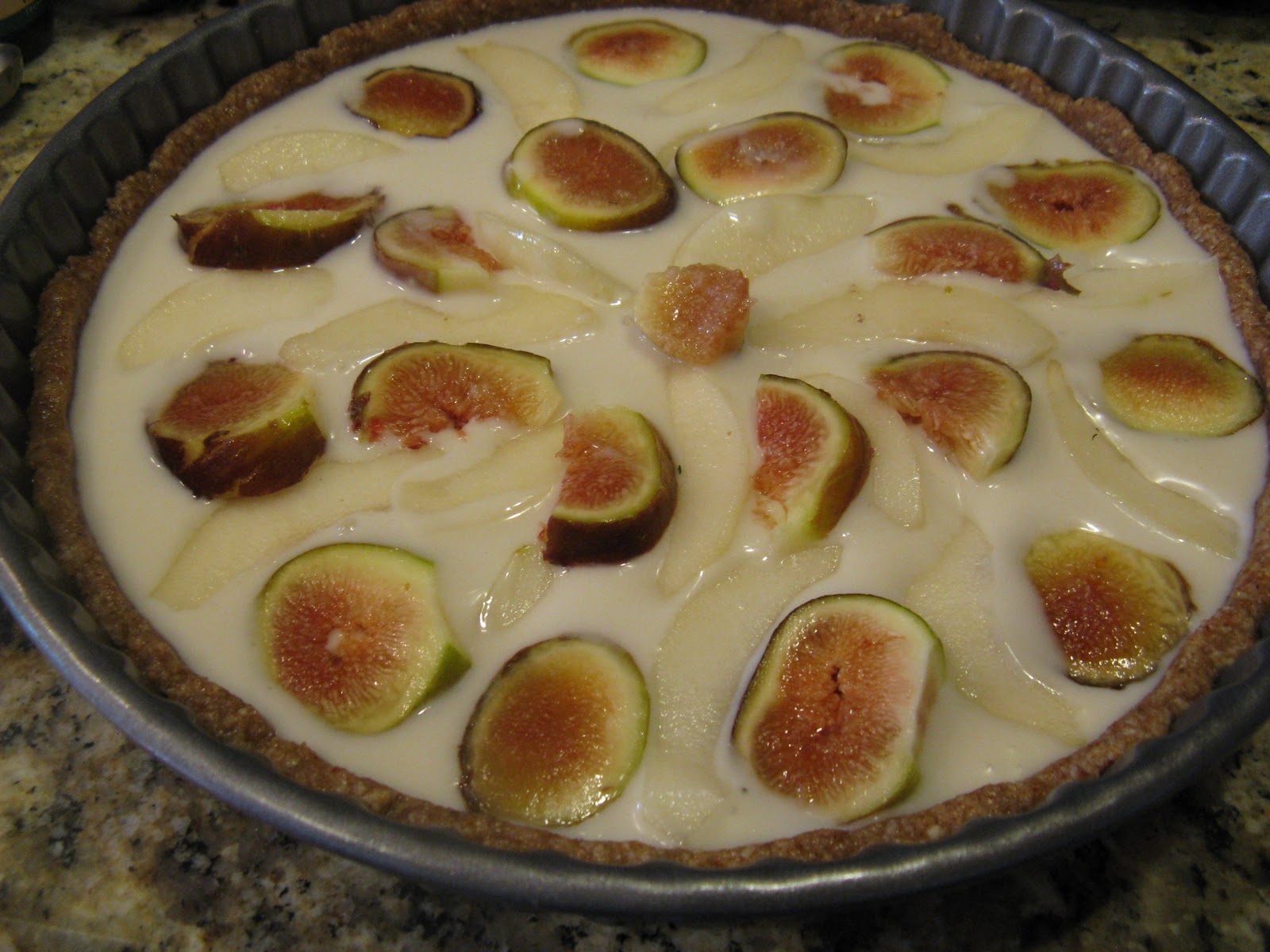 For the Love of Food! Pear and Fig Coconut Cream Tart (gluten free