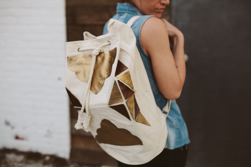 Sincerely, Kinsey Leather Decal Backpack Restyle