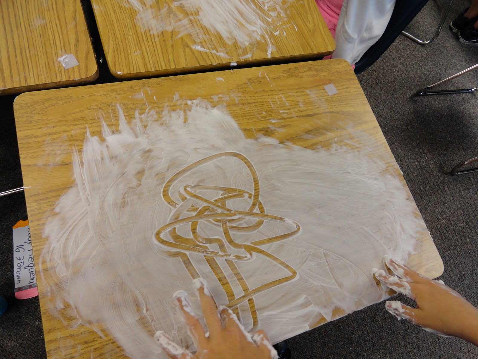 Adventures in Third Grade Shaving Cream'd Desks!