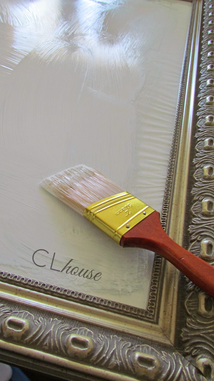 Creative Little House Painting on a Glass Picture Frame