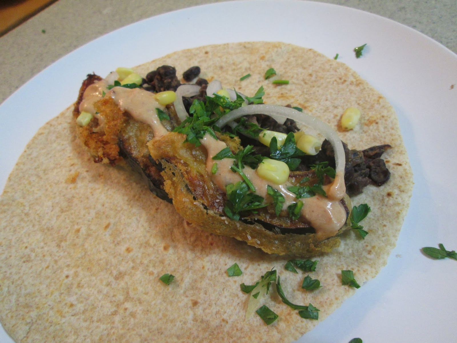 Corcoran Street Kitchen Fried Acorn Squash Tacos with Creamy Chipotle