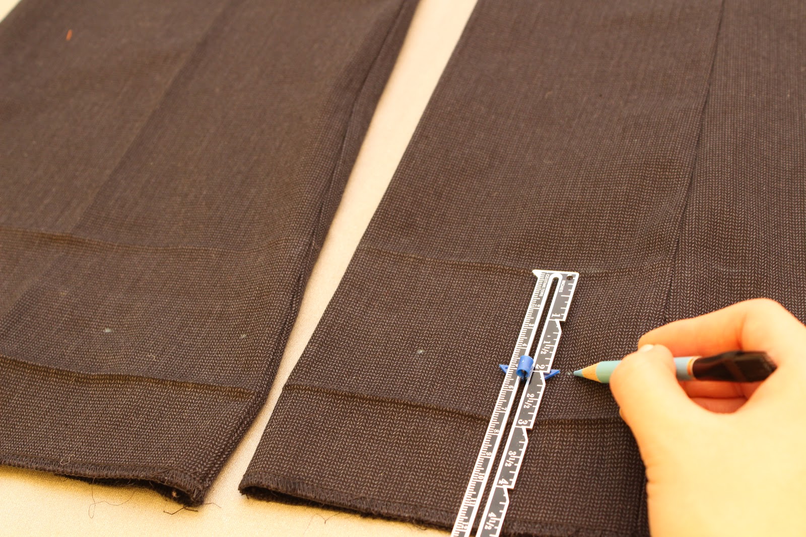 From Woo to You DIY How to Hem Your Dress Pants