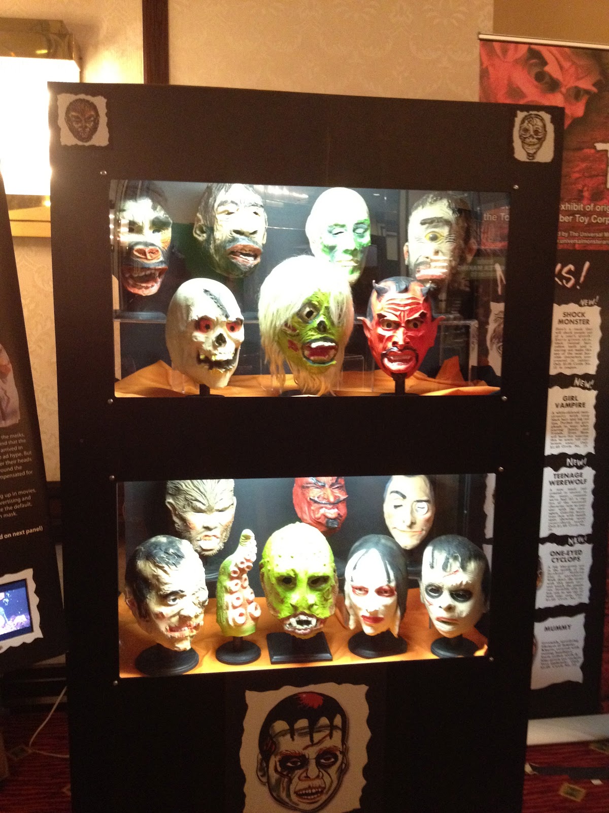 Topstone Mask Display, This selection of Topstone horror ma…