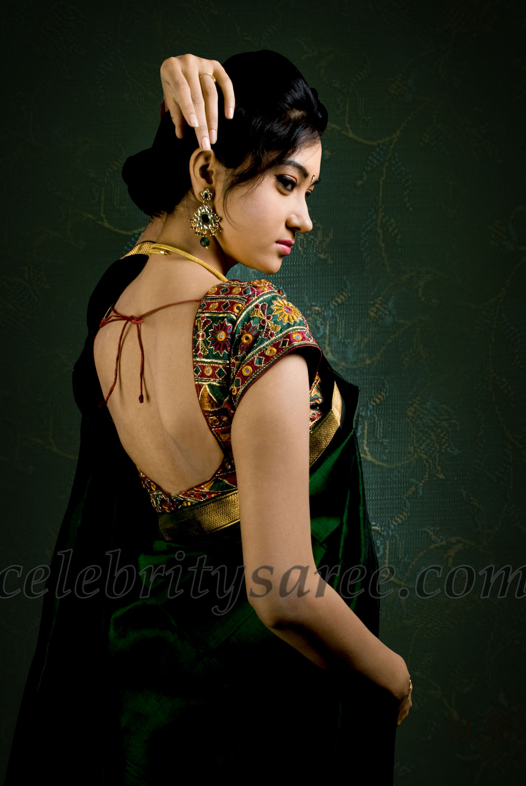 Embroidery Work Deep Neck Designer Blouse - Saree Blouse Patterns