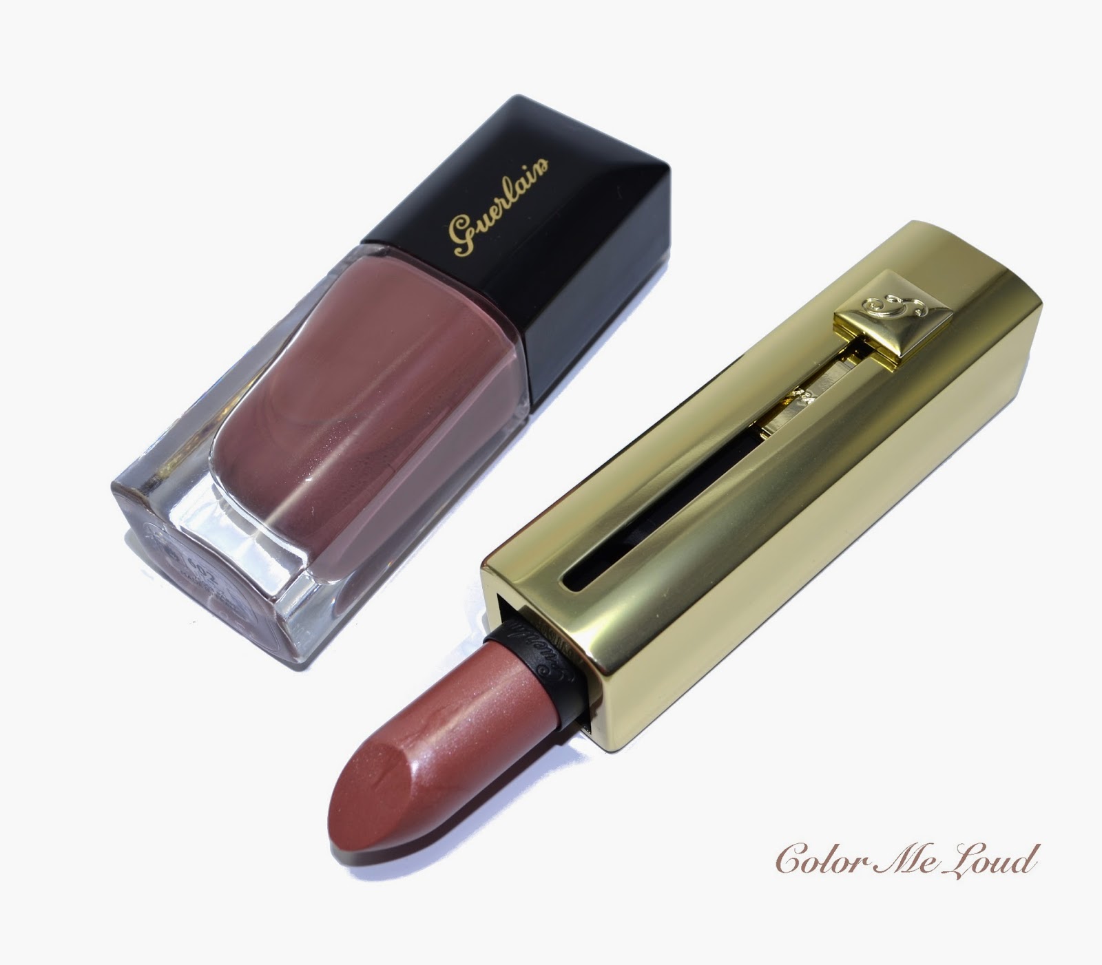 Guerlain Tonka Impériale Duo, La Laque #602 Nail Polish and Rouge Automatique #602 Lipstick, Review, Swatch & FOTD