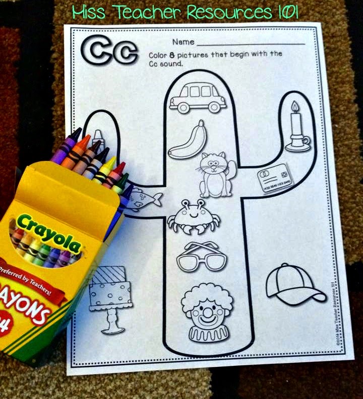 Beginning Sounds, Beginning of Kindergarten, and a Freebie!! - Miss