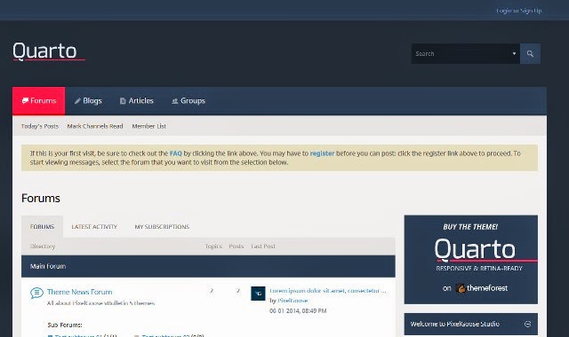 Quarto — vBulletin 5 Responsive Retina Ready Theme