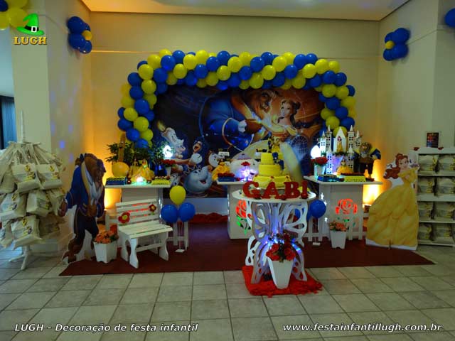 Decoração de festa A Bela e a Fera para festa de aniversário feminino Decoração festa Bela e a Fera, aniversário