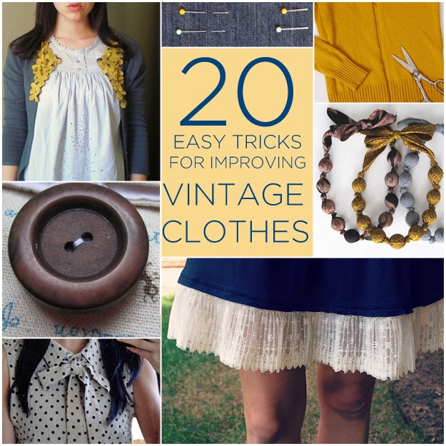 20 Easy Tricks For Improving Vintage Clothes DIY Craft Projects