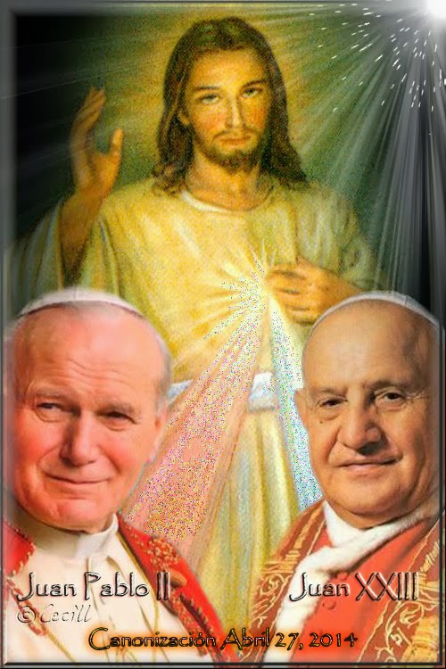 retour -  Retour/Citation Encyclique sur la miséricorde/Saint-Jean-Paul II/ Santos+JuanPablo-II-Juan-XXIII-1b