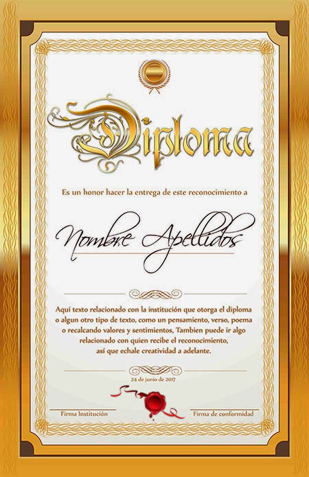 formato de diplomas para descargar