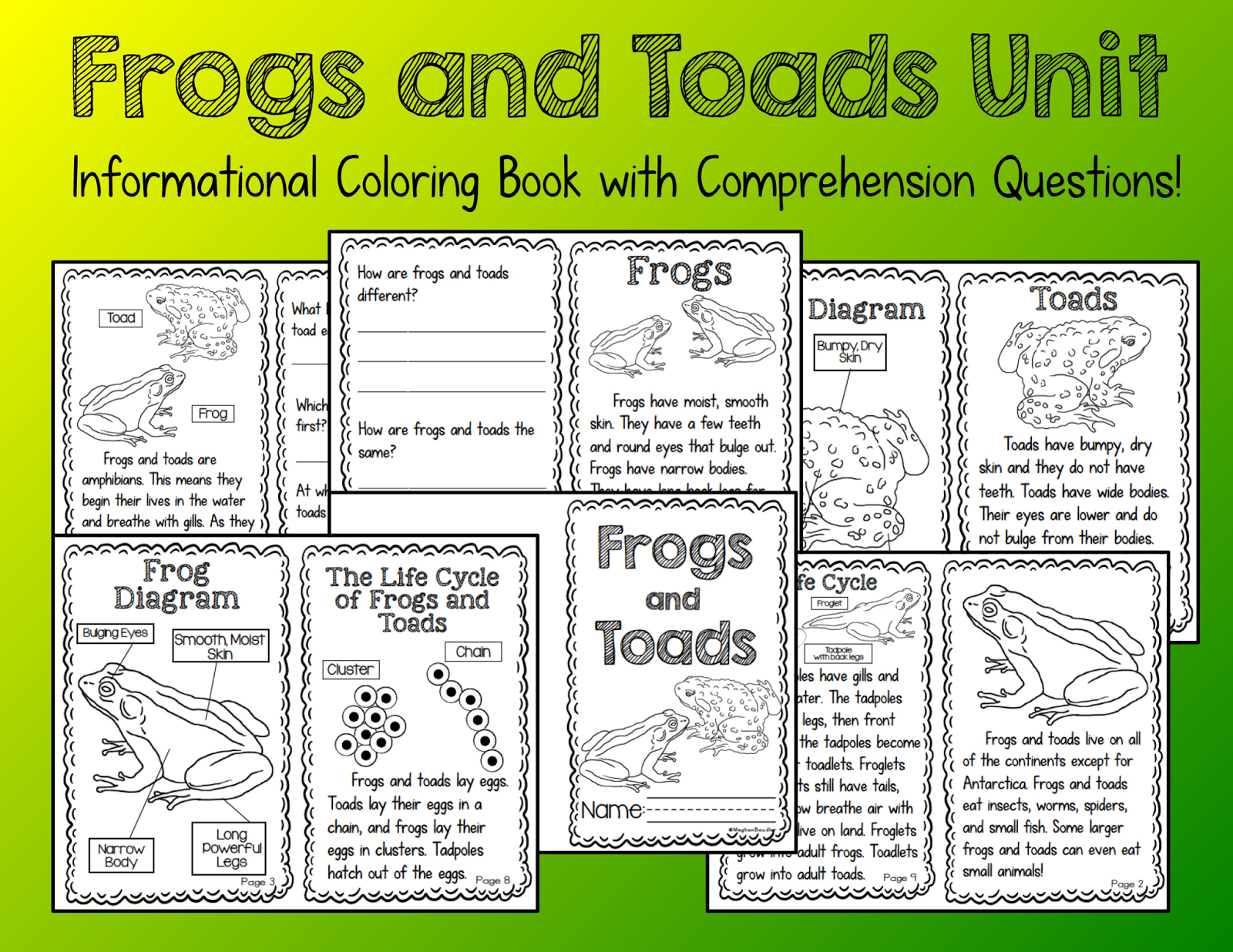 The Creative Colorful Classroom Frogs and Toads Informational Unit