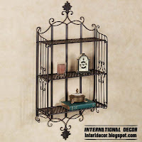 iron shelves, wrought iron forged furniture designs
