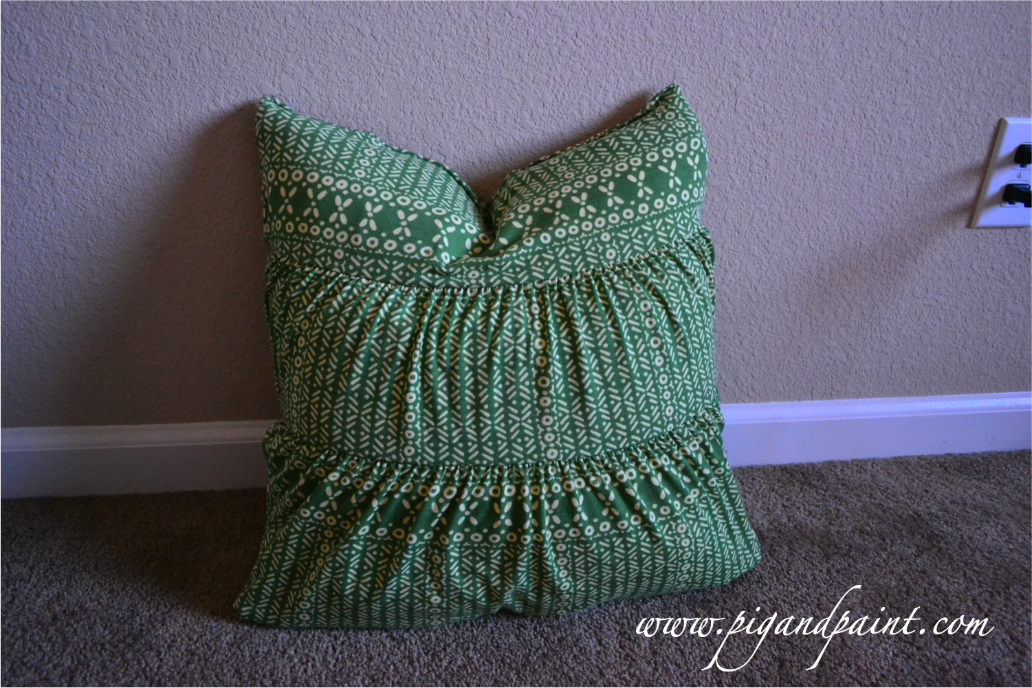 Nursery Upcycle Dress into Pillow Covers