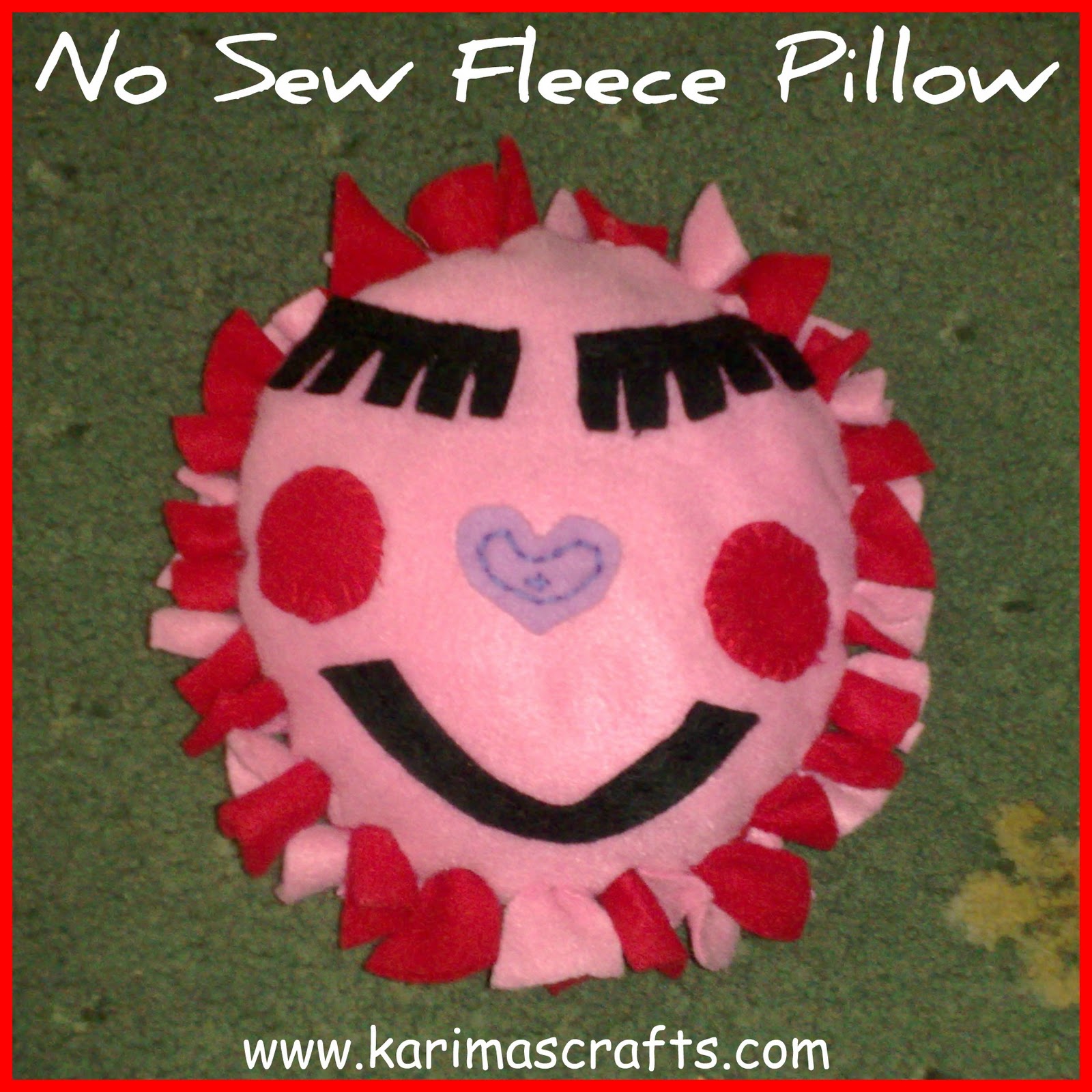 Karima's Crafts No Sew Fleece Pillow