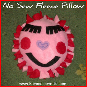new sew fleece pillow