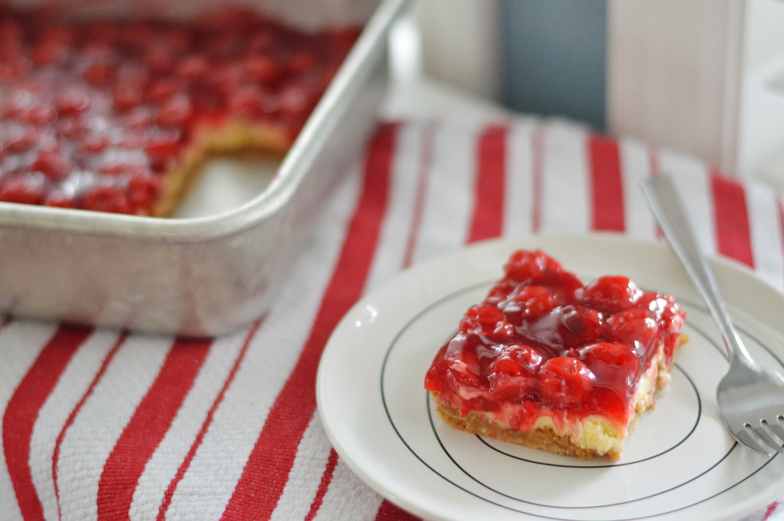 The Art of Comfort Baking Cherry Cheesecake Squares