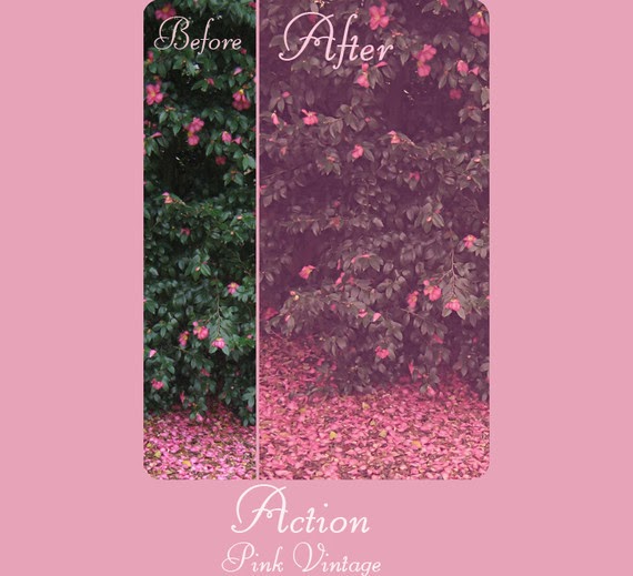 Pink Vintage Action in Photoshop Pink Vintage Action in Photoshop