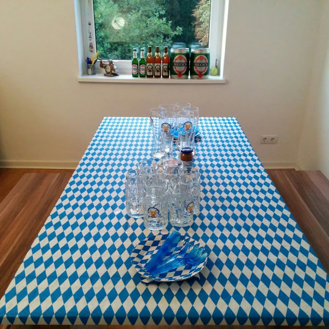 Table set for an Oktoberfest party