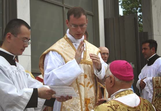 Fr. Kenneth Walker gives his first blessing