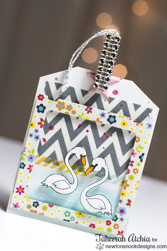 Swan Tag with Taheera Atchia!  Flirty Flamingos Stamp set | Newton's Nook Designs
