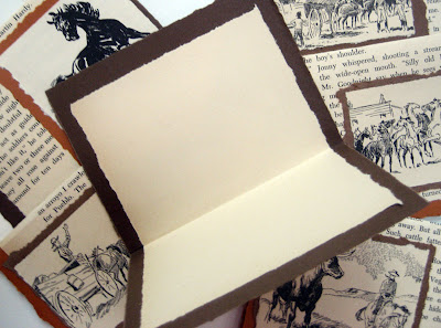 Notecards made from old Western books