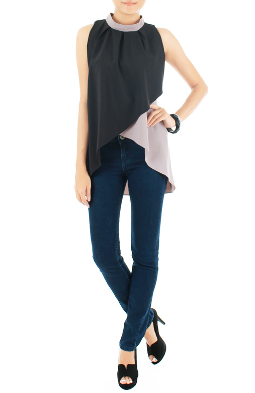 Charter Cross Over Top – Light Mauve