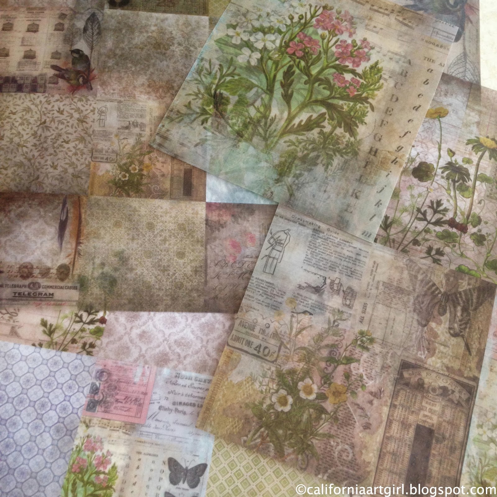 Richele Christensen Wallflower Vellum Thankful Burlap Panel