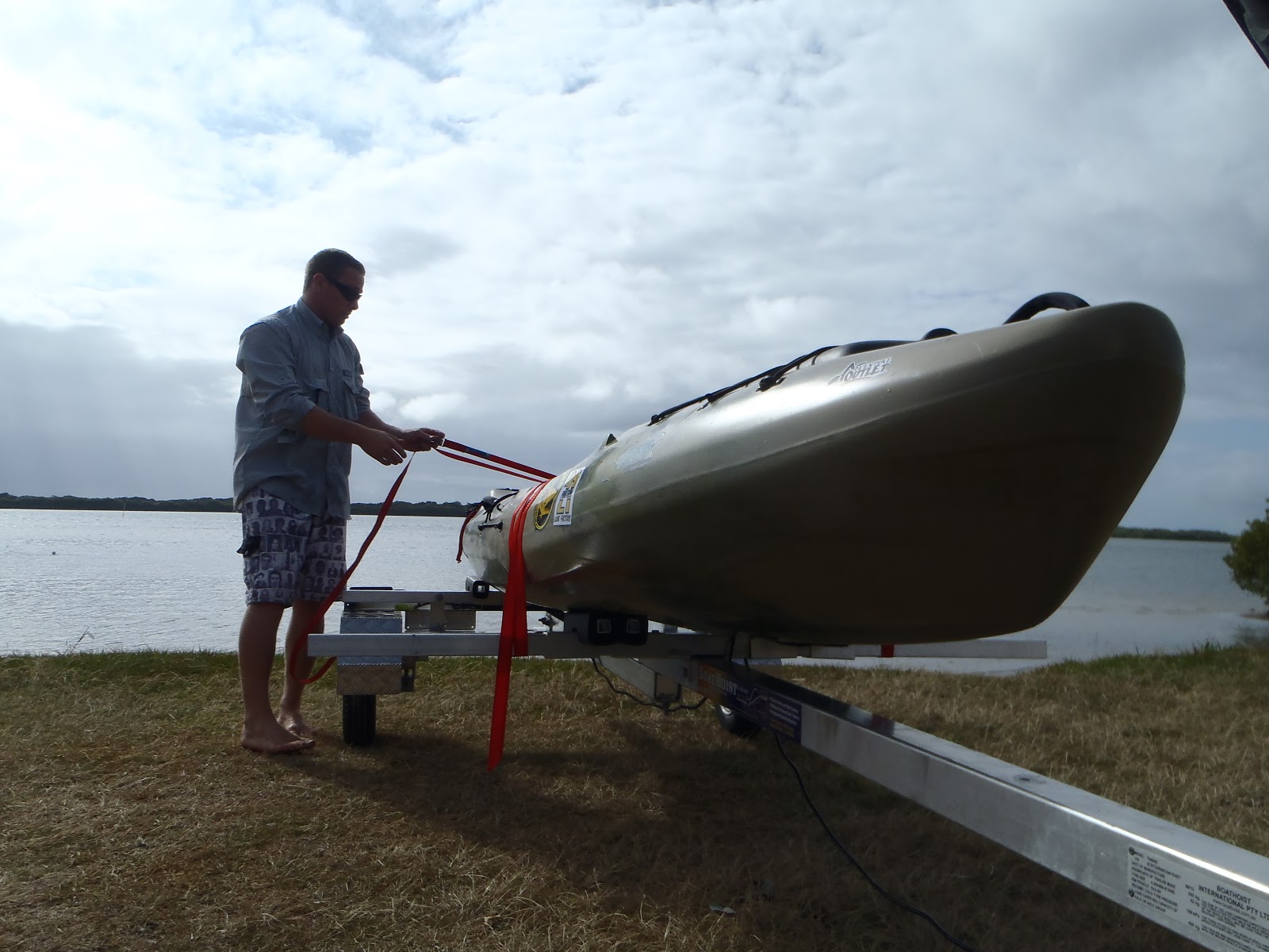 The Ordinary Angler Boathoist Folding Kayak Trailer