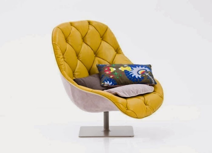 upholstered living room chair with metal base