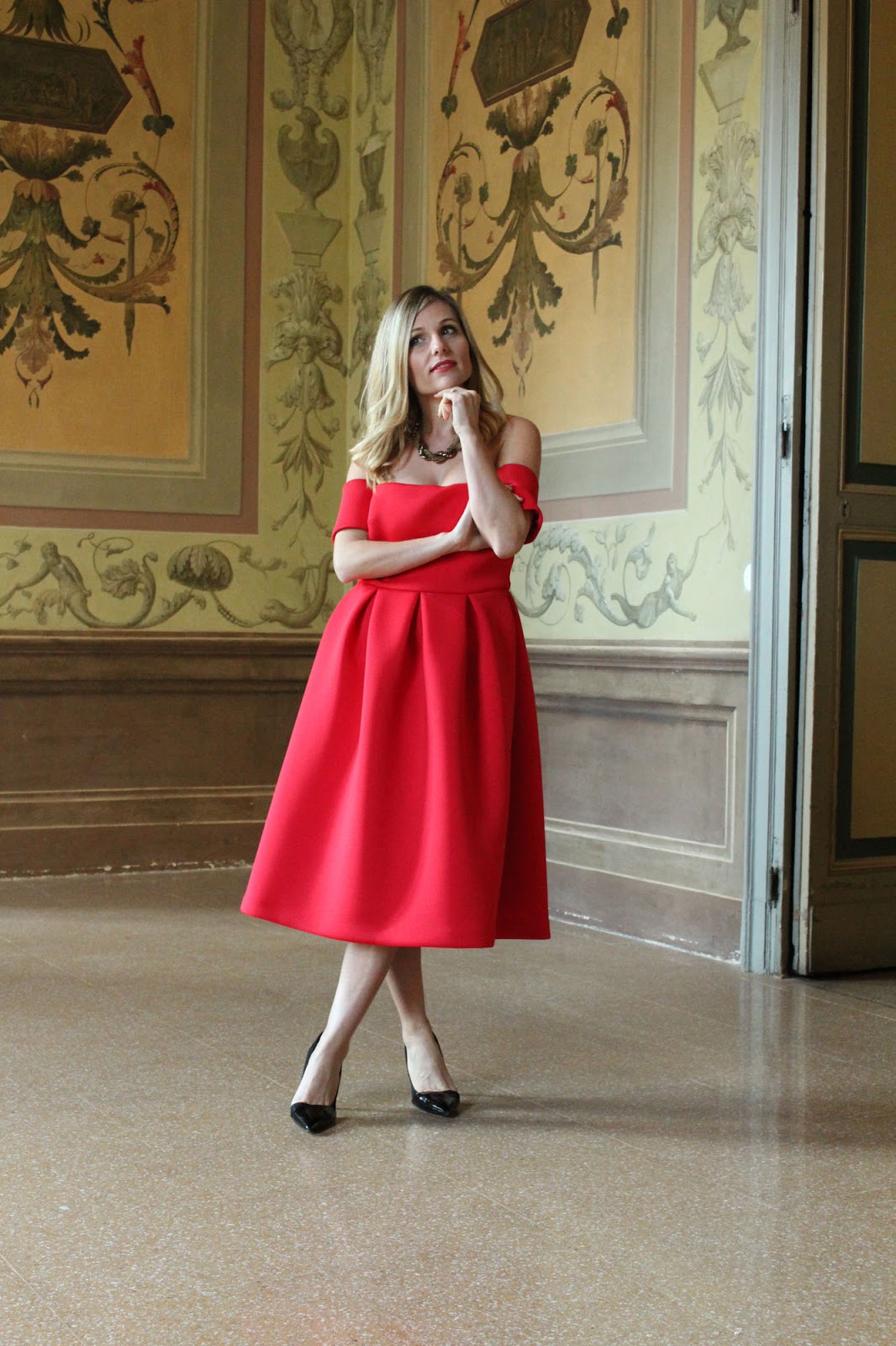 Eniwhere Fashion - Sheinside red dress