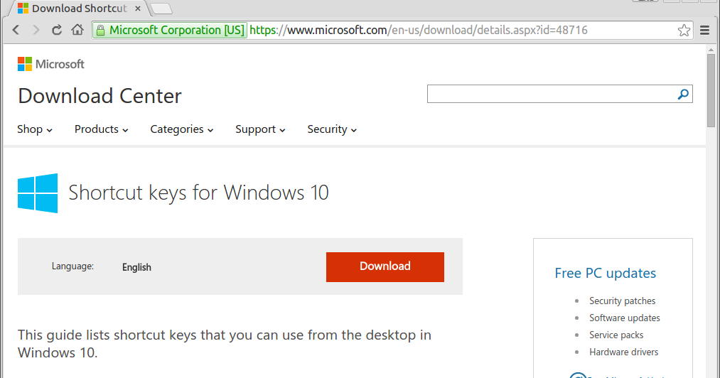 windows 10 shortcut keys pdf